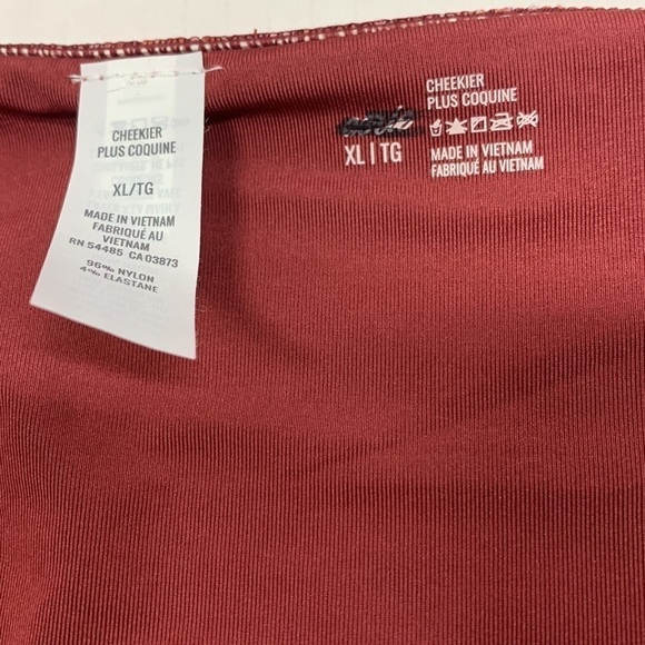 Aerie burgandy boho print Cheekier plus bikini bottoms size XL NWOT - Picture 4 of 4